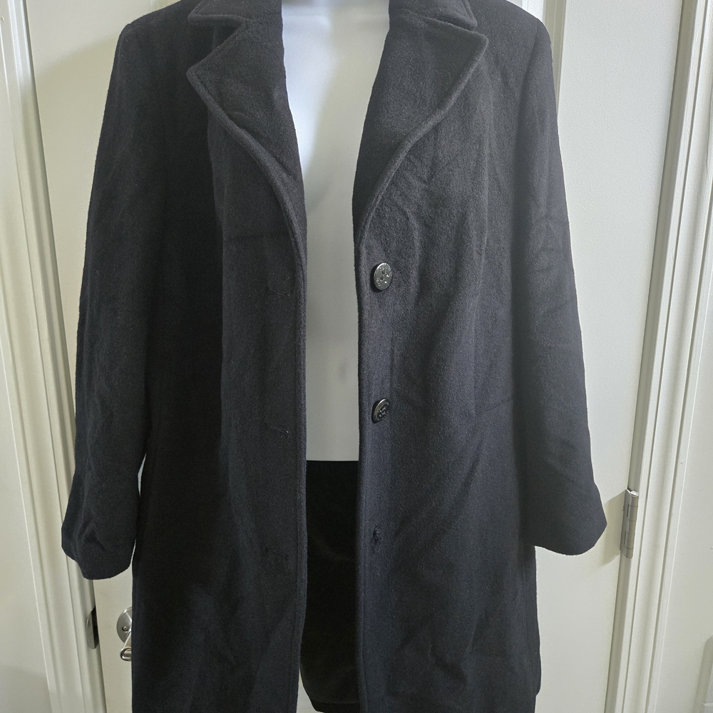 Women|Calvin Klein|Wool WinterCoat|Black|Size 10